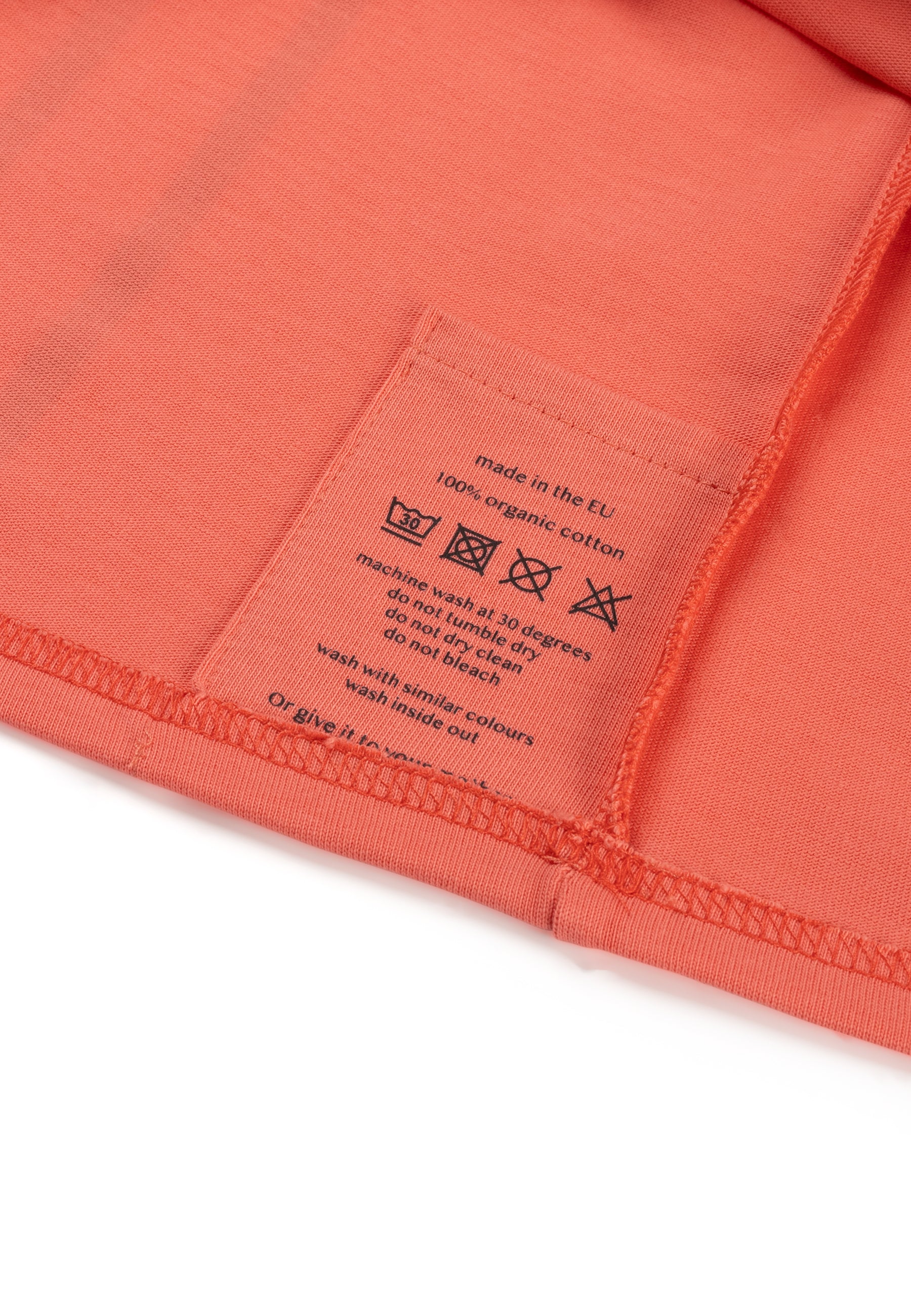 Abstract Grid T-shirt Neon Orange