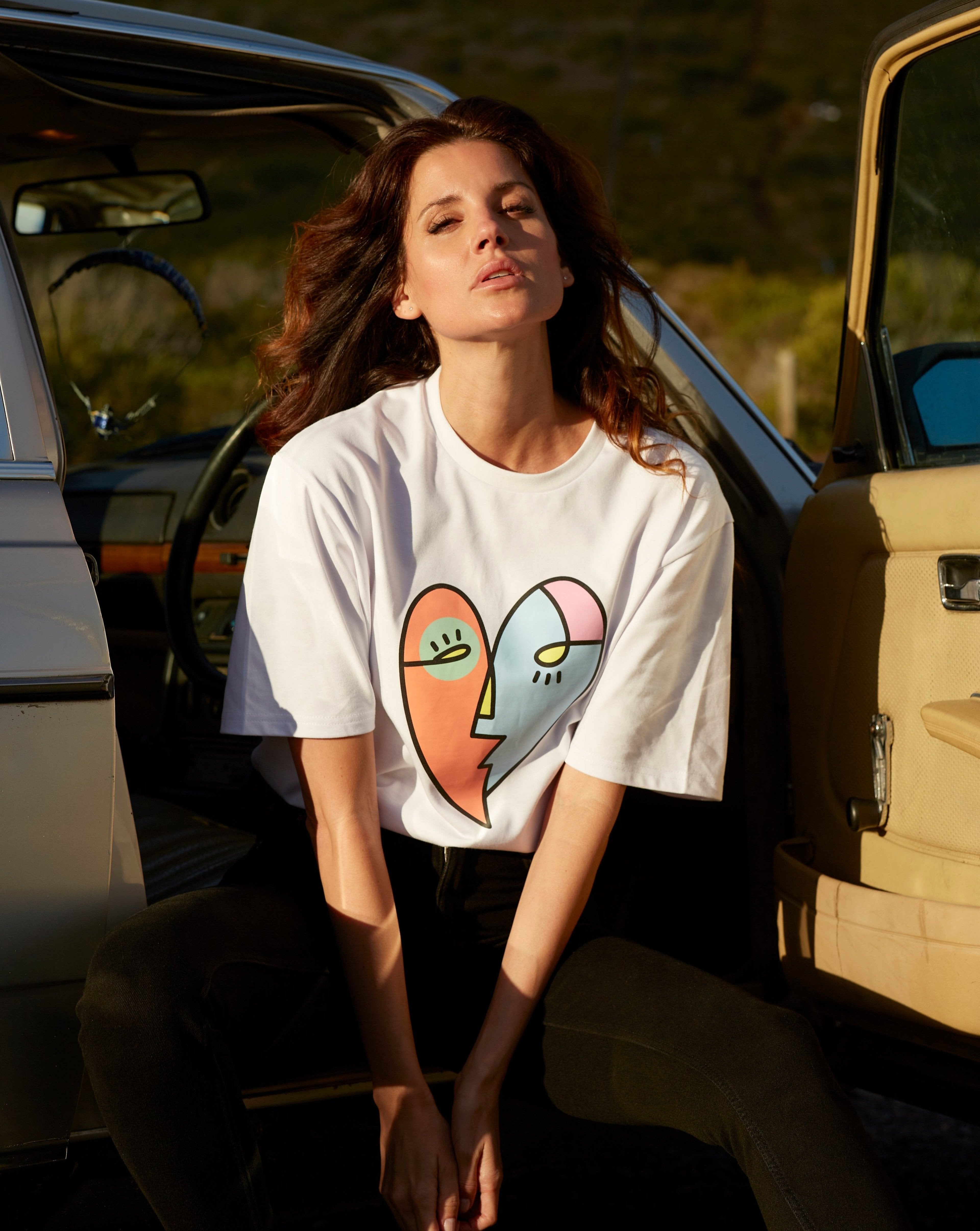 Heart T-shirt White