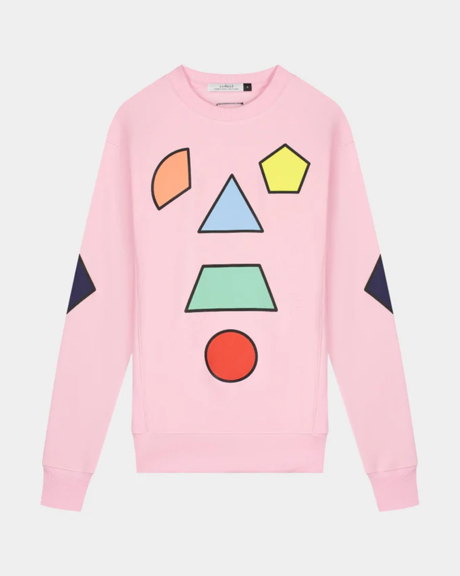 Rosy Geometric Delight Sweater