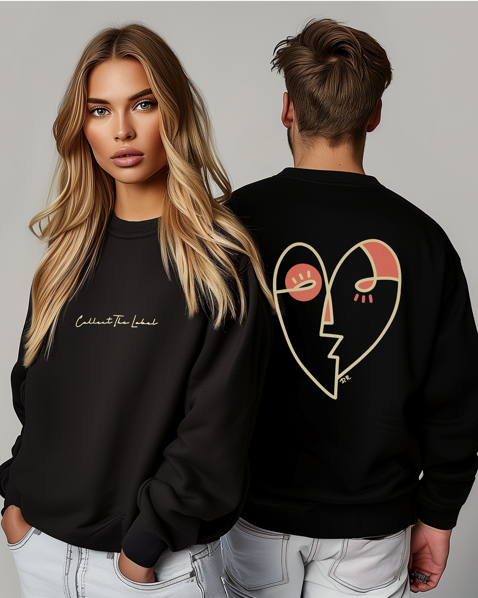 Heart Sweater Black